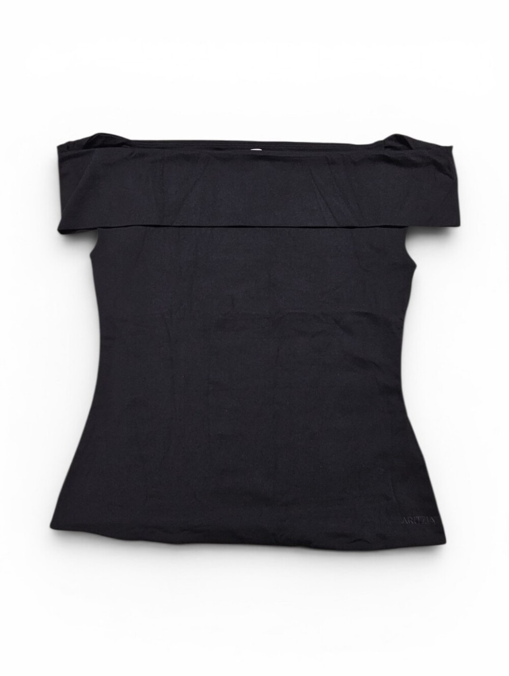 Aritzia Black Off-Shoulder Ribbed Top - Picture 2 of 9